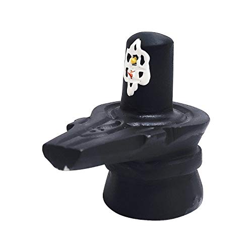 Whopper Estatua de Dios hindú Shiva Lingam para Puja, tallado en piedra, tamaño portátil para viaje (negro, 2.5 x 1.25 x 2 pulgadas)