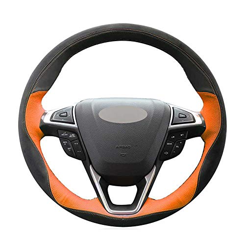 XQRYUB Cubierta del Volante del Coche para Coser la Cubierta del Volante, Apta para Ford Mondeo Fusion Edge 2013-2019 Galaxy 2016-2019