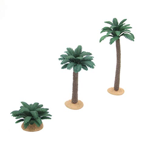 YARNOW 3 Unids Modelo Palmera de Coco Paisaje Árbol Modelo Árboles Modelo Mixtos para Modelo de Tren Arquitectura Ferroviaria Diorama Paisaje DIY Paisaje Mini Decoración