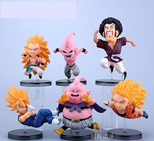 YUNLILI Modelo de Personaje Dragon Ball Z 30 Aniversario WCF Correr Vuelo Q Edición Goku Tumbler Mano PVC Muñeca Altura: 5-12 cm en Caja