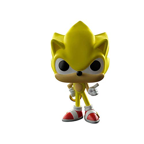 YUNMEI Sonic Juguetes Pop Super Sonic Vinyl Dolls Sonic with Ring/Esmeralda Shadow Collectible Model Action Figure Toys For Birthday Gift