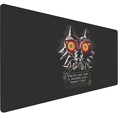 Zelda Legend Majoras Mask-1 Alfombrilla de ratón Juegos 800X300X3mm XL Alfombrilla de ratón Grande para Jugadores Alfombrilla de ratón para Ordenador Alfombrilla de Goma Natural