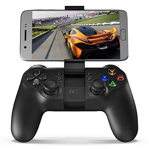 ZHD&CC Mando inalámbrico Bluetooth Gamepad Android, PC Gaming Palanca de Mando con Cable USB, Controlador de PS3 para Android iPhone iPad Samsung Galaxy Otro teléfono