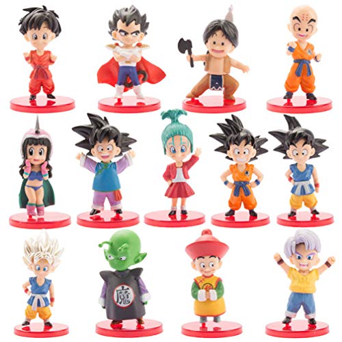 13 unids / Lote Infancia Dragon Ball Sun Goku Gohan Gotenks Chichi Figura Juguete