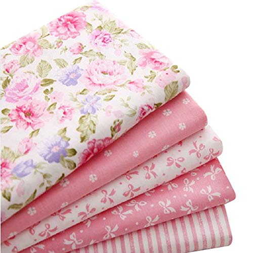 5pcs/lot 40 cm * 50 cm rosa 100% tela de algodón para coser retales Colchas Patchwork Seda Tilda - Gamuza de muñeca Kids ropa de cama Textil