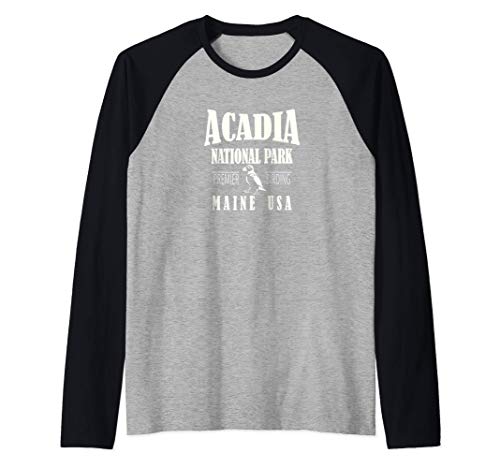 Acadia National Park, Birding, Puffin, Cadillac Island Camiseta Manga Raglan