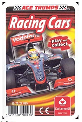 Ace Trumps Baraja de Cartas Racing Cars - Coches Cuartetos Técnicos