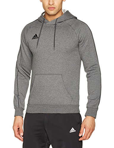 Adidas CORE18 Hoody Sudadera con Capucha, Hombre, Gris (Gris/Negro), 2XL