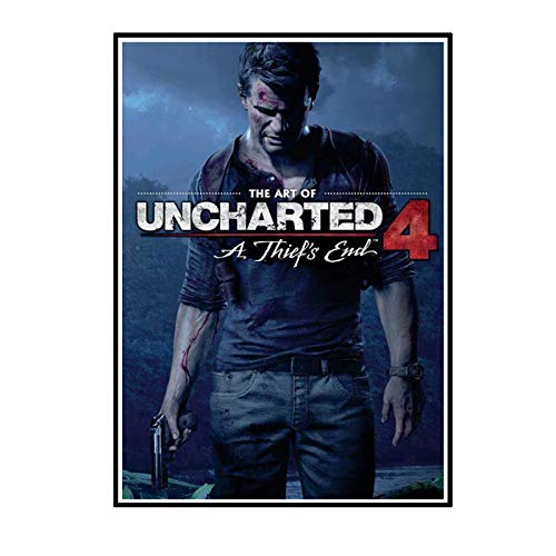 ADNHWAN Clásico Uncharted 4 Juego Póster e Impresiones Arte de la Pared Pintura en Lienzo Impresiones en Lienzo para la decoración de la Pared del hogar Regalo -50X70cm Sin Marco 1 PCS