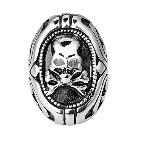 Aeici Anillos Compromiso Hombre Titanio Anillos Calavera Anillo Plata Anillos Talla 27