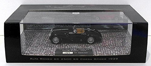 Alfa Romeo 6C 2500 SS Corsa Spider, negro , 1939, Modelo de Auto, modello completo, Minichamps 1:43