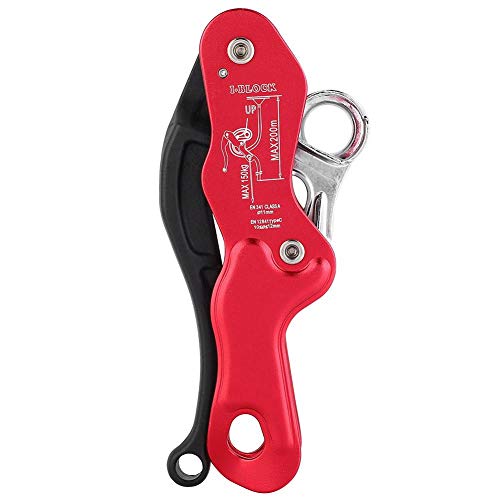 Alomejor Mosquetón De Escalada Auto-frenado Stop Rope Clamp Grab Rescue Rappel Ring Climb Accessories