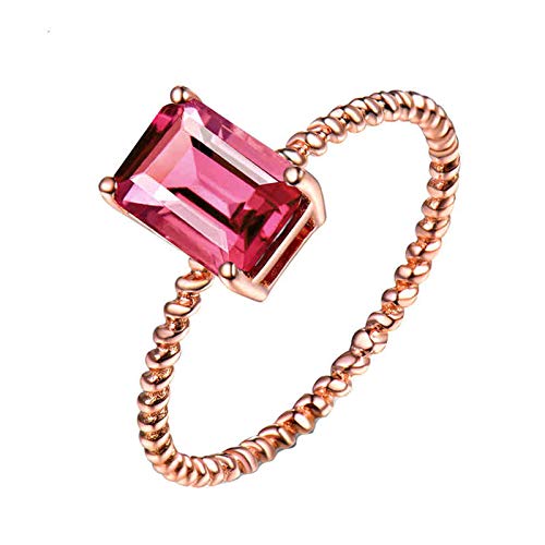 AmDxD no-metal-stamp (Fashion only) oro rosa de 18 K radiante Tourmaline