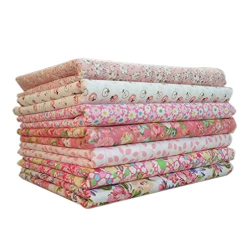 Aulley 7pcs / Set Tela de algodón para el Tejido de Costura de Costura de remiendos Textil de casa Rosa Serie Tilda paño de Cuerpo de muñeca