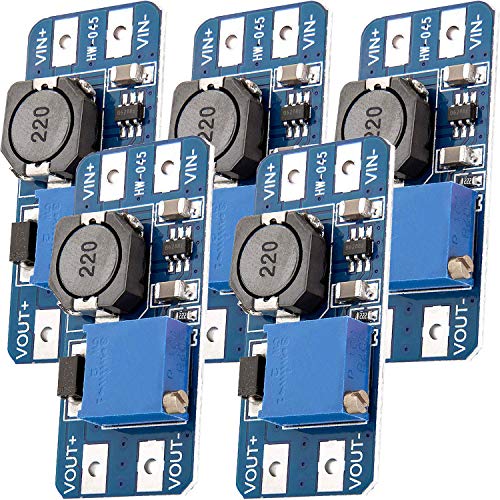 AZDelivery 5 x MT3608 DC-DC adaptador de corriente modulo step up para Arduino con eBook incluido