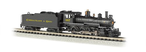 Bachmann Industries #387 Baldwin 4-6-0 Locomotora de Vapor y Tender DCC Equipado C y O Train Coche, Negro/Amarillo, Escala N