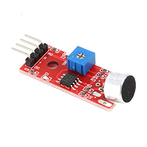 Ballylelly KY-037 Módulo de Sensor de detección de Sonido de Voz de 4 Pines Transmisor de micrófono Robot Inteligente Coche para Arduino Herramienta electrónica de Bricolaje