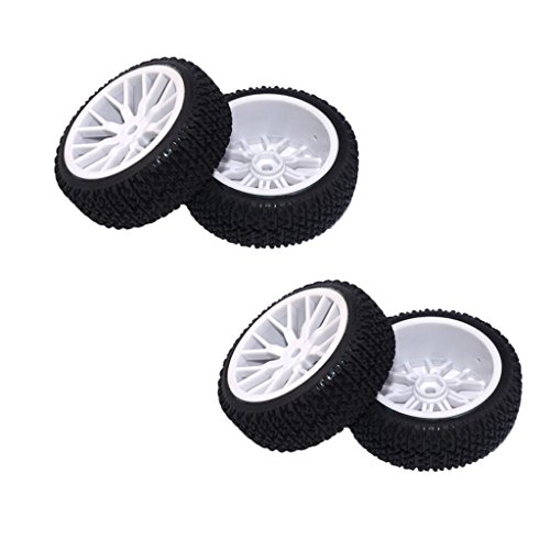 Baoblaze 4pcs 1:16 Neumático De Rally Neumáticos De Coche Buggy Neumáticos Tire Ruedas De Rally para Piezas De Coche RC