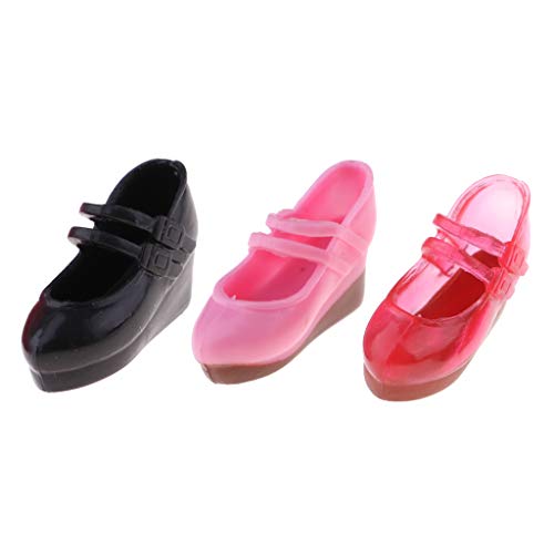 Baoblaze Miniatura Zapatillas Accesorios de Moda para Figura Acción Femenina 12 Pulgadas - 3 Colores, 3 pcs