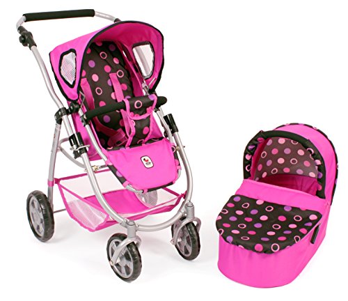 Bayer Chic 2000 Carrito de muñecas Grande Emotion, 2 en 1, Incluye Coche Deportivo y bañera