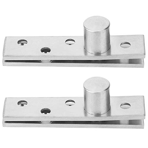 Bisagras de Puerta de Rotación de 360 Grados de 2 Paquetes, Bisagras de Pivote Ocultas de Acero Inoxidable 75x17 mm Arriba Hacia Abajo Puerta de Eje Ventana Herraje de Bisagra(Pivote Excéntrico)