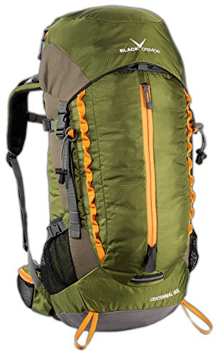 Black Hendedura Adultos Mochila Centennial, Color Verde - Verde, tamaño 62 x 30 x 20 cm, 60 Liter, Volumen Liters|60.0