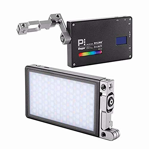 Boling BL-P1 RGB LED a todo color, Luz de vídeo 2500k-8500K, recargable e tamaño de bolsillo, 9 simulaciones de escenario común Vlog con carcasa de aleación de aluminio de alta calidad