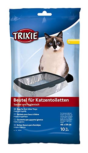 Bolsas para bandeja de arena para gatos de Trixie, de 46 cm x 59 cm, 10 paquetes de 10 a 100 unidades