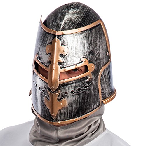 Carnival Toys - Yelmo medieval con visera, color gris (6140)