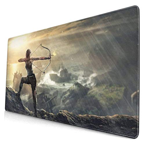 CFTGB Gaming Mouse Pad Large Mouse Mat Mat Tomb Raider Juego Teclado Mat Mesa Magnama Mousepad extendido Mousepad para computadora PC Mouse Pad (Size : 900 * 400 * 3mm)