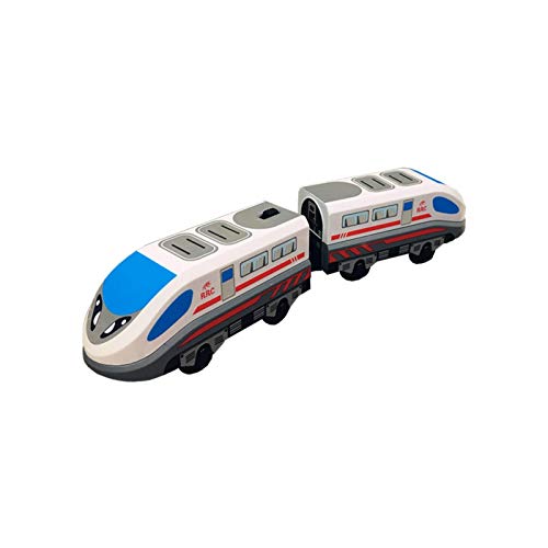 circulor-123 Tren Eléctrico Niños Playmobil Tren Eléctrico Combinable Ferrocarril De Madera Niños Rieles Eléctricos