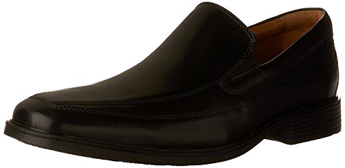 Clarks Tilden Free - Zapatos de cuero para hombre, Negro (Black Leather), 44.5