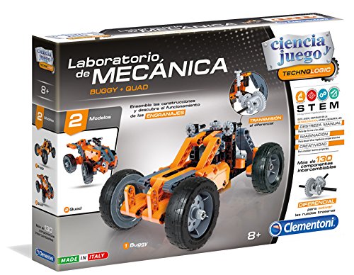 Clementoni - Laboratorio de Mecánica Juguete, Buggy + Quad, Multicolor (55159)