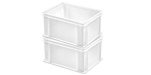 Congost Caja de Plástico Multiusos, HDPE, Blanco, 40 x 30 x 22 cm