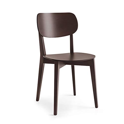 CONNUBIA Silla modelo Robinson de madera maciza de wengué o lacada. Juego de 2 unidades – Disponible en 3 colores – Callizgars (wengué)