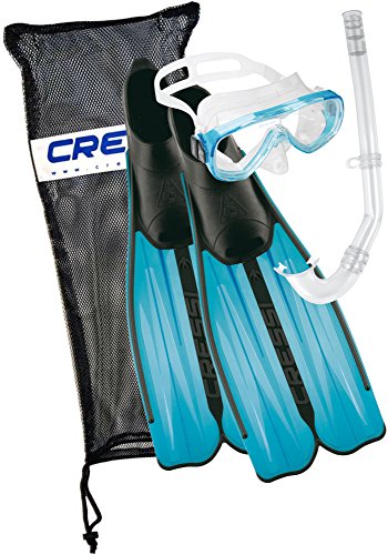 Cressi Rondinella Bag Set - Juego de snorkel, color turquesa, 37/38