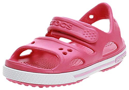 Crocs Crocband II Sandal PS K, Sandalias Unisex Niños, Rosa (Paradise Pink/Carnation), 25/26 EU