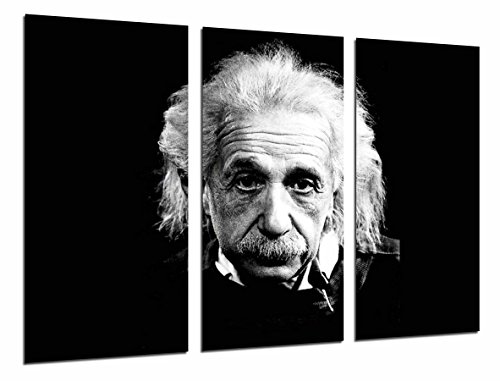 Cuadros Cámara Cuadro Fotográfico Cientifico Famoso Albert Einstein, Blanco / Negro, 97 x 62 cm XXL