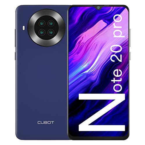 CUBOT Note 20 Pro Móviles Libres, 128GB + 6GB Smartphone, Pantalla 6.5” HD+, 20MP Quad cámara, Android 10.0 Teléfono Móvil, Batería 4200mAh, 4G Dual SIM, Face ID, NFC, GPS