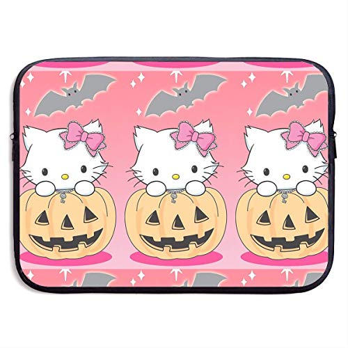 Cute Bi Funda para Portátil Bolsa de Transporte Suave a Prueba de Golpes Charmmy Kitty Tableta de Halloween Maletín Bolsa de Transporte Ordenador Portátil 15 Pulgada