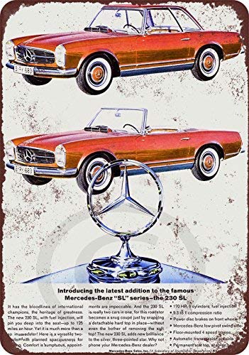 cwb2jcwb2jcwb2j 1964 Mercedes-Benz 230 SL Reproduction Metal Tin Sign 8 x 12