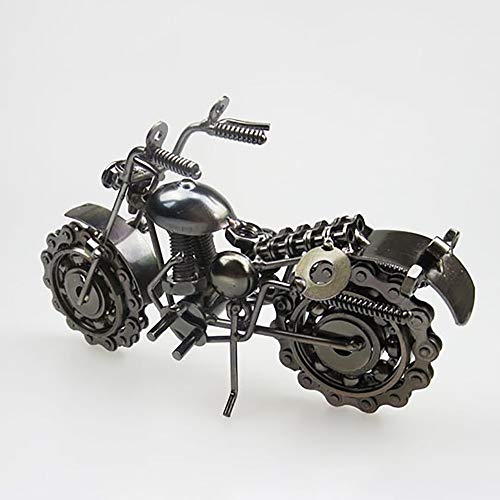 DAMAI STORE La Artesanía De Metal Modelo Motocicleta Retro De Los Ornamentos De Los Regalos Creativos De Largo 21cm * Ancho De 8 Cm * 14 Cm De Altura (Color : Gray)