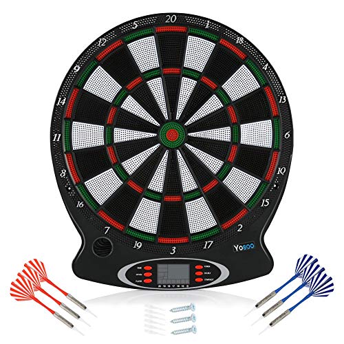 Dartboard Electrónico, Dardboard Colgante Electrónico Profesional Indicador de Puntuación LCD Juego de Dardos con Dardos