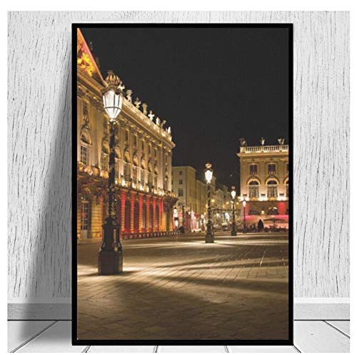 DNJKSA Place Stanislas Nancy impresión en Lienzo póster de Arte en   Alta definición imágenes de Sala de Estar decoración del hogar Regalo único-20x30 en sin Marco