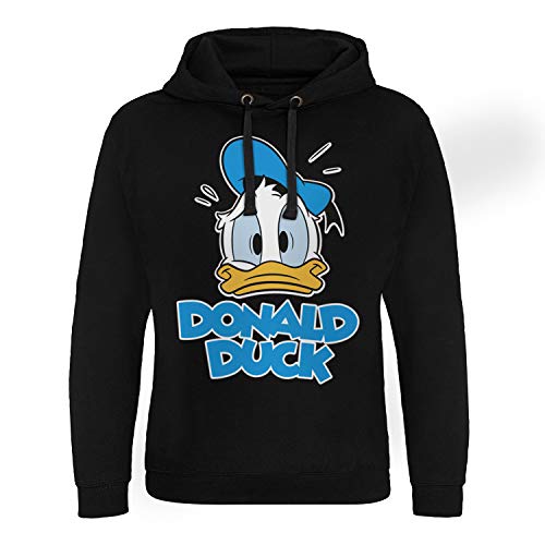 Donald Duck Licenciado Oficialmente Epic Sudaderas con Capucha (Negro), X-Large