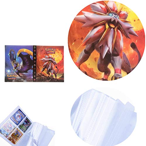 Dorara Carpeta de álbumes para Tarjetas Pokemon GX EX Mega Conjuntos de Cartas coleccionables Álbumes de Cartas coleccionables (Sol y Luna)