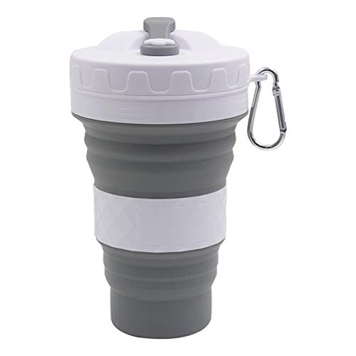 DUEL Taza de agua de 600 ml para hombre de las señoras de moda plegable taza de agua adecuada para viajes/senderismo