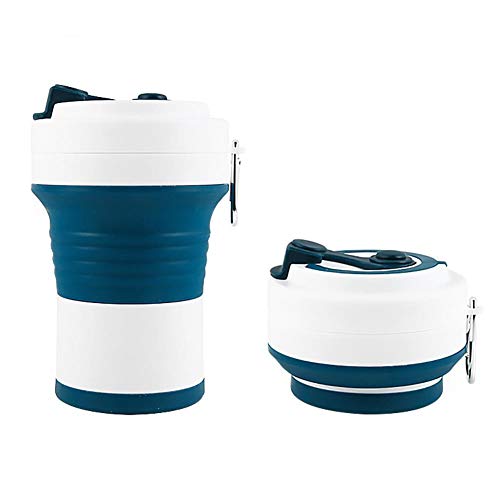 DUEL Taza plegable multifuncional con pajita Wate Cup para hombre, taza de café Fashin, apta para fitness, viajes, 750 ml