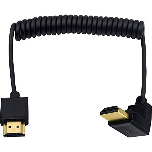 Duttek Cable HDMI 4K, cable HDMI a HDMI, cable HDMI extremo delgado macho a macho alargador en espiral para 3D y 4K Ultra HD TV Stick HDMI 2.0 cable de extensión (extensor HDMI) (1,2 m)