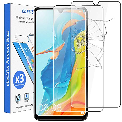 ebestStar - [Lote x3 Cristal Templado Compatible con Huawei P30 Lite (2019) Protector de Pantalla, Película Vidrio Protectora Ultrafina, Dureza 9H, Sin-Burbujas [P30 Lite: 152.9x72.7x7.4mm, 6.15'']